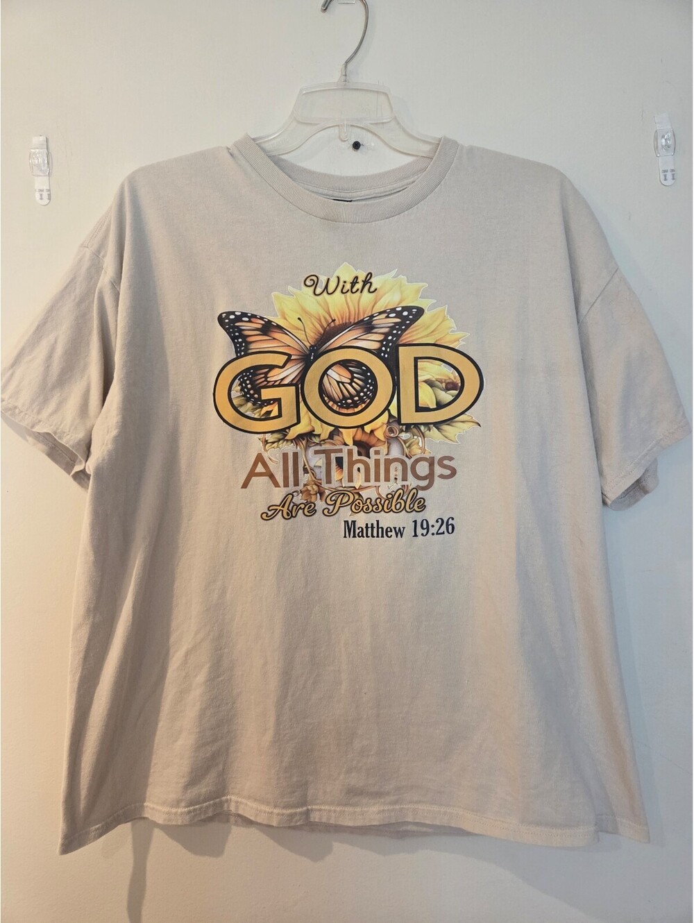 Gildan With God All Things Are Possible Women's T-Shirt 2XL